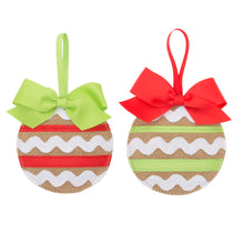 Load image into Gallery viewer, Burlap Ric Rac Ornament Prepack