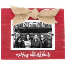 Load image into Gallery viewer, &quot;Merry Christmas&quot; Burlap Bow Frame
