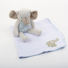 Load image into Gallery viewer, Lifestyle image of our Elephant Stitch Blanket
