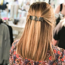 Load image into Gallery viewer, Lifestyle view of our Chunky Blonde Tortoise Hair Barrette
