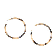 Load image into Gallery viewer, Front view of our Large Blonde Tortoise Hoops
