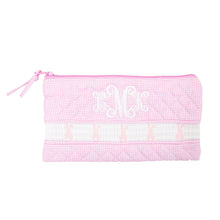 Load image into Gallery viewer, Smocked Pink Bunny Accessory Pouch