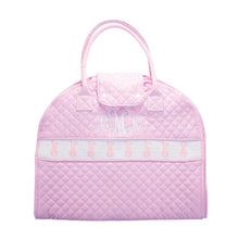 Load image into Gallery viewer, Monogrammed view of our Smocked Pink Bunny Garment Bag