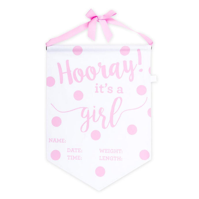 Pink Hooray It's a Girl Baby Banner