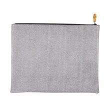 Load image into Gallery viewer, Front view of our Black Bamboo Tassel Pouch