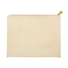 Load image into Gallery viewer, Front view of our Tan Bamboo Tassel Pouch
