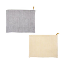Load image into Gallery viewer, Front view of both of our Bamboo Tassel Pouches