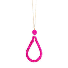 Load image into Gallery viewer, Pink Bead Loop Necklace