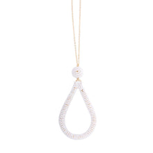 Load image into Gallery viewer, White Bead Loop Necklace