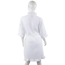 Load image into Gallery viewer, Back view of bridal waffle weave robe
