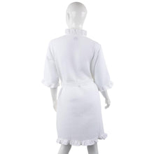 Load image into Gallery viewer, Back view of bridal waffle weave robe