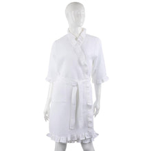 Load image into Gallery viewer, Front view of bridal waffle weave robe