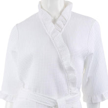 Load image into Gallery viewer, Front view of bridal waffle weave robe