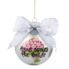 Load image into Gallery viewer, "Here Comes the Bride" Bouquet Frosted Bridal Ornaments