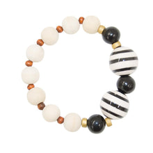 Load image into Gallery viewer, Front view of our Black Ceramic Bead Bracelet