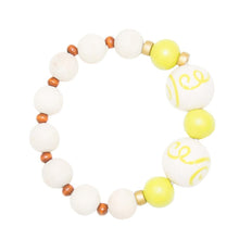 Load image into Gallery viewer, Front view of our Lime Ceramic Bead Bracelet