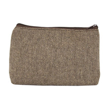 Load image into Gallery viewer, Our Brown Herringbone Cosmetic Pouch