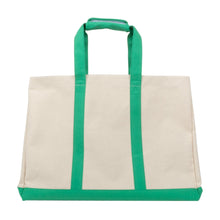 Load image into Gallery viewer, Front view of our Green Canvas Big Tote