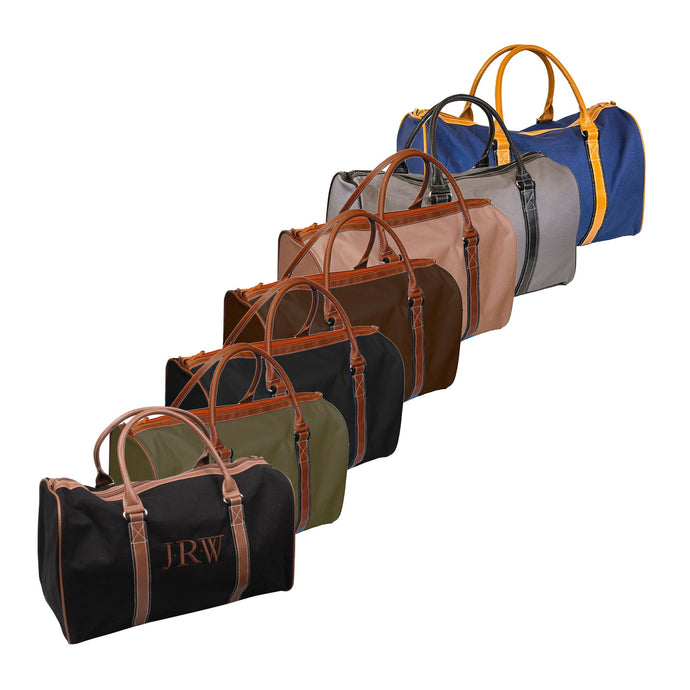 Monogrammed image of our Men's Canvas Duffle Bags