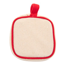 Load image into Gallery viewer, Top view of our Red Canvas Jewelry Cube