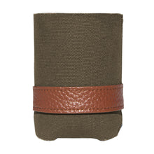 Load image into Gallery viewer, Front view of our Mocha Canvas Flat Koozie