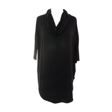 Load image into Gallery viewer, Front view of our Black Cowl Neck Slouch Shirt