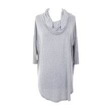 Load image into Gallery viewer, Front view of our Gray Cowl Neck Slouch Shirt