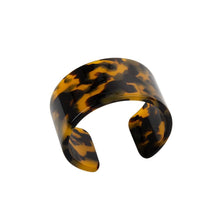 Load image into Gallery viewer, Chunky (1.5") Tortoise Cuff Bracelet in Black and brown
