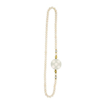 Load image into Gallery viewer, Front view of our Gray Flat Bead Necklace