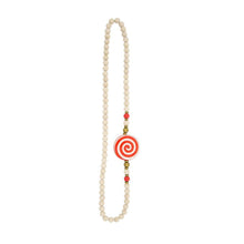 Load image into Gallery viewer, Front view of our Red Flat Bead Necklace
