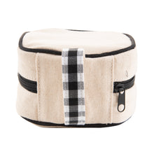 Load image into Gallery viewer, Back View of our Black Gingham Jewelry Cube