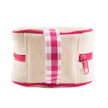 Load image into Gallery viewer, Back View of our Pink Gingham Jewelry Cube