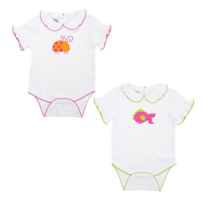 Front view of our Girl Bubble Onesies
