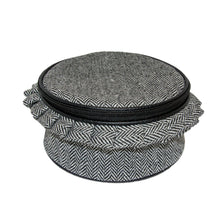 Load image into Gallery viewer, Front view of our Black Herringbone Jewelry Round
