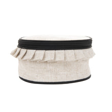 Load image into Gallery viewer, Linen Jewelry Round Case
