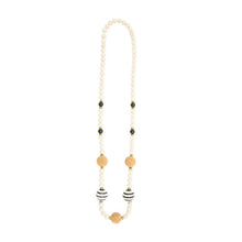 Load image into Gallery viewer, Front view of our Black Cork Bead Necklace