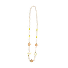 Load image into Gallery viewer, Front view of our Lime Cork Bead Necklace