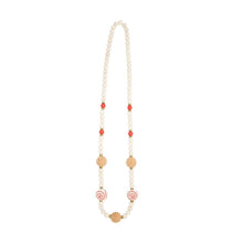 Load image into Gallery viewer, Front view of our Red Cork Bead Necklace
