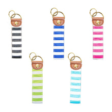 Load image into Gallery viewer, Stripe Snap Key Fob