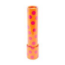 Load image into Gallery viewer, Front view of our Orange Dot Kaleidoscope