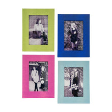 Load image into Gallery viewer, Front view of all 4 of our Lizard 4" x 6" Frames, Green, Navy, Turquoise, and Pink