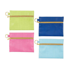 Load image into Gallery viewer, Front view of all 4 of our Lizard Kansas Pouches, Green, Navy, Pink, Turquoise