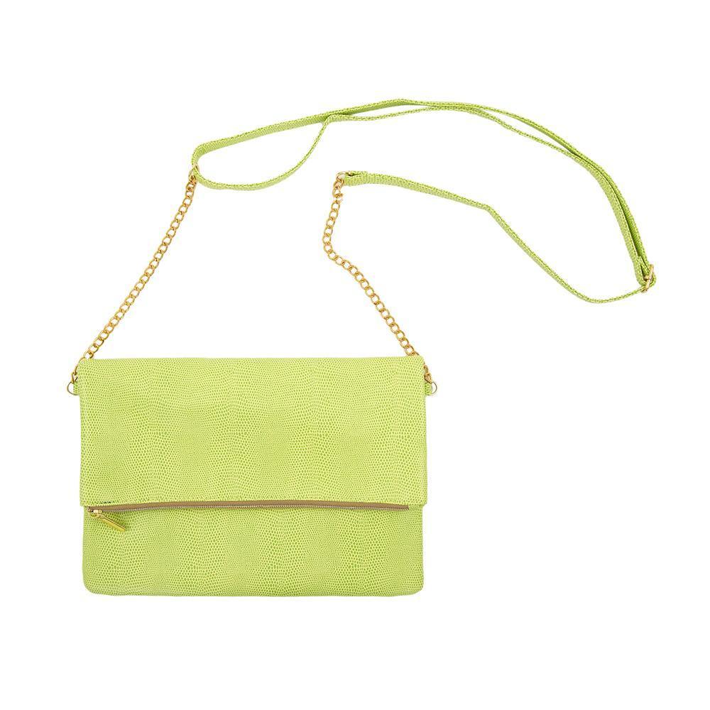 Front view of our Green Lizard Midtown Crossbody