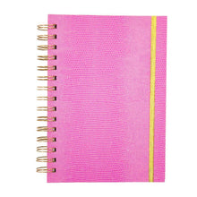 Load image into Gallery viewer, Front view of Pink Lizard Notebook Journal