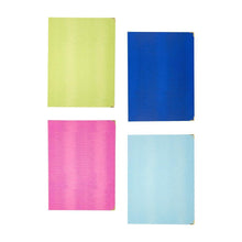 Load image into Gallery viewer, Front view of all 4 of our Lizard Notebook Portfolios, Green, Navy, Pink, Turquoise