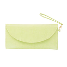 Load image into Gallery viewer, Front view of our Green Lizard Foldover Clutch