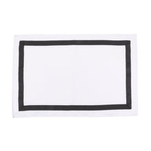 Load image into Gallery viewer, Top view of our Black Linen Placemat