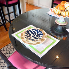 Load image into Gallery viewer, Lifestyle view of our Lime Linen Placemat