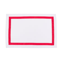 Load image into Gallery viewer, Top view of our Red Linen Placemat