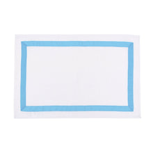 Load image into Gallery viewer, Top view of our Turquoise Linen Placemat